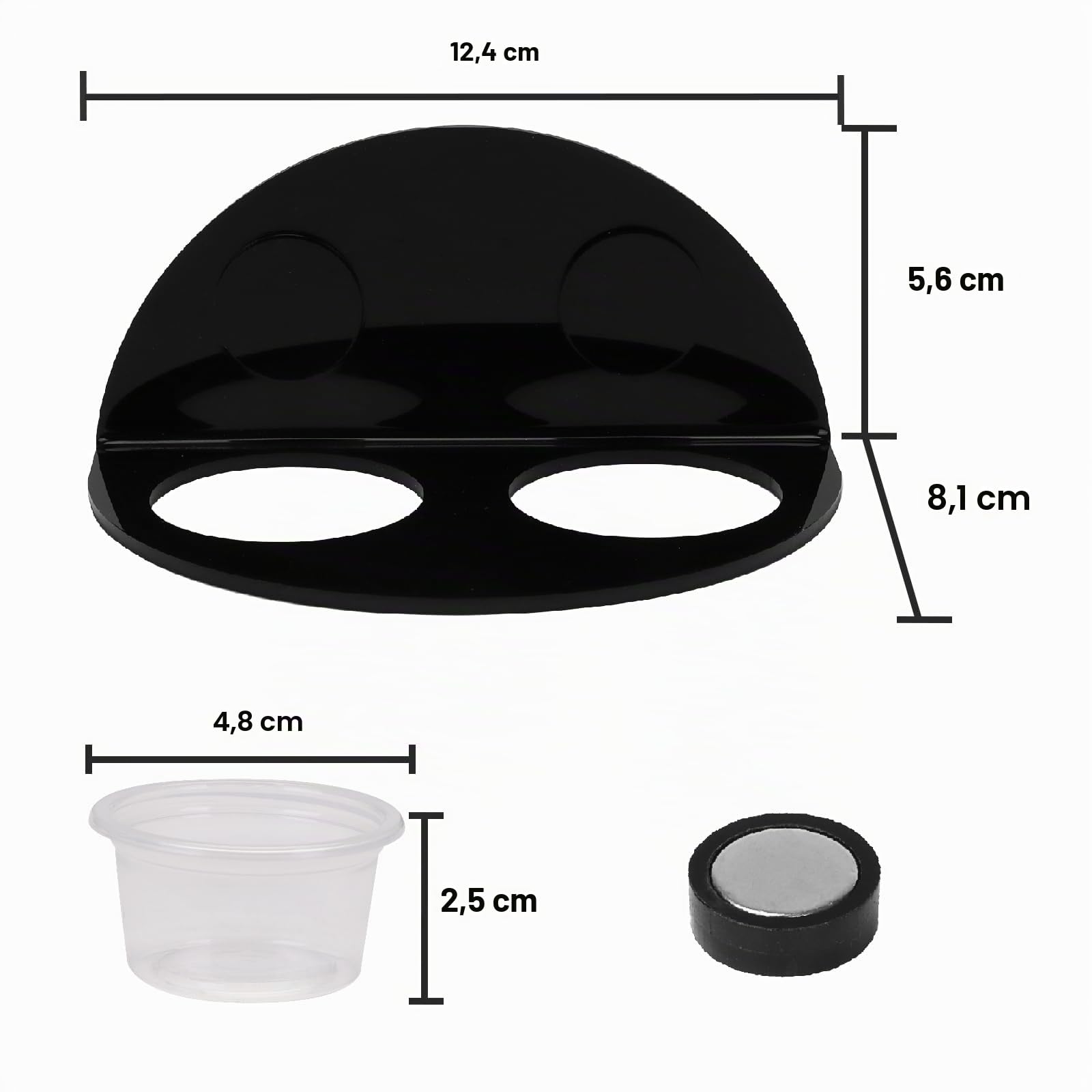 Gecko, ciotola magnetica con 6 ciotole in plastica, forte mangime magnetico per rettili, mangime per tartarughe, camaleonte