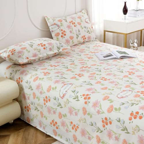 Image of Dew Cotton Bedsheet for Double Bed 160 TC 250 x 225 CM, Beige