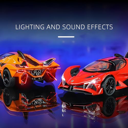 Image of 1:32 Scale Apollo Evo Super Car - Exclusive Alloy Metal Pullback Toy with Openable Doors, Lights, and Music for Kids 【Colors as Per Stock】