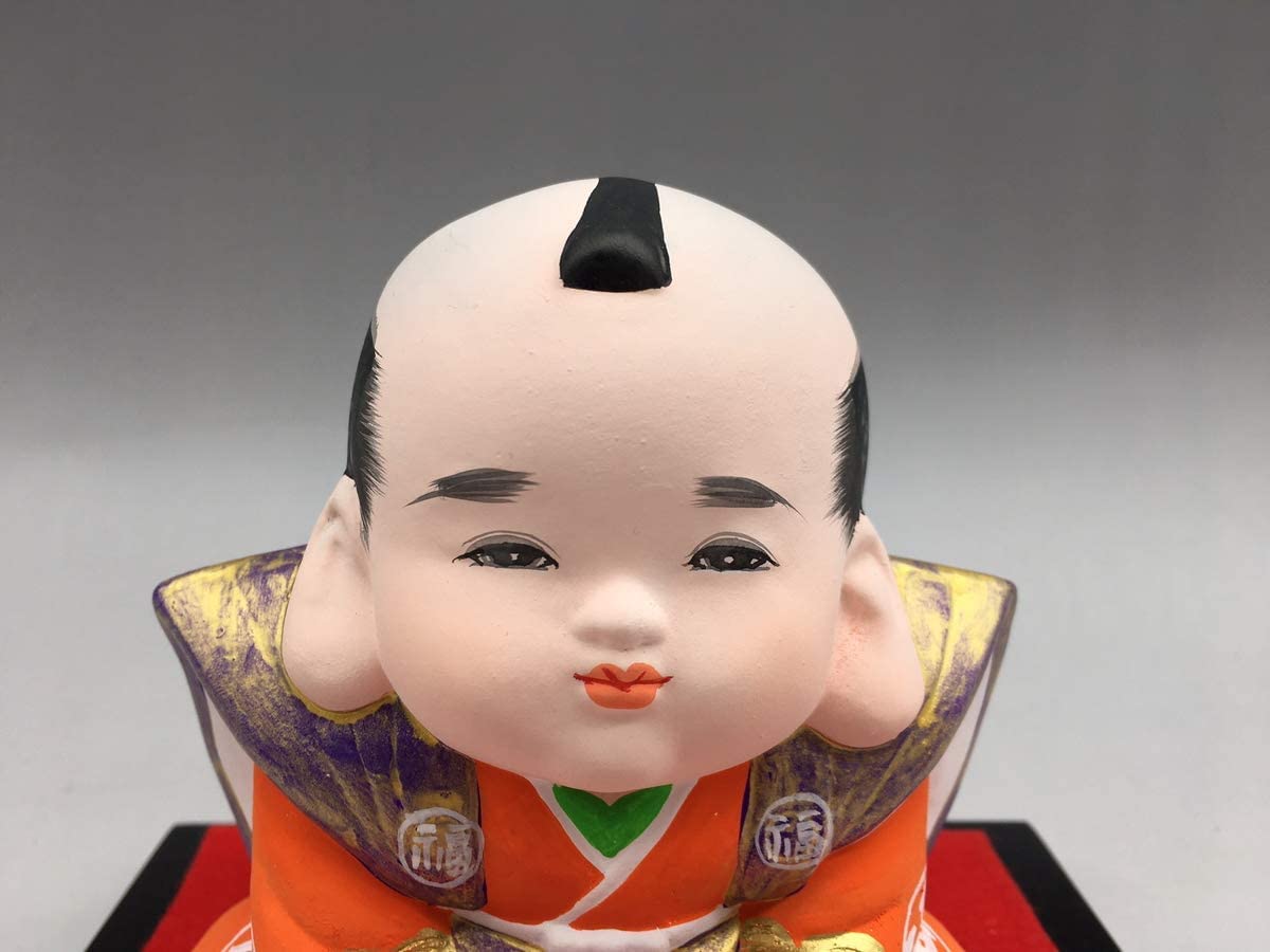 Amazon | [博多人形いとう] 人形 博多人形 叶 福助 闘夫作 | 博多人形 