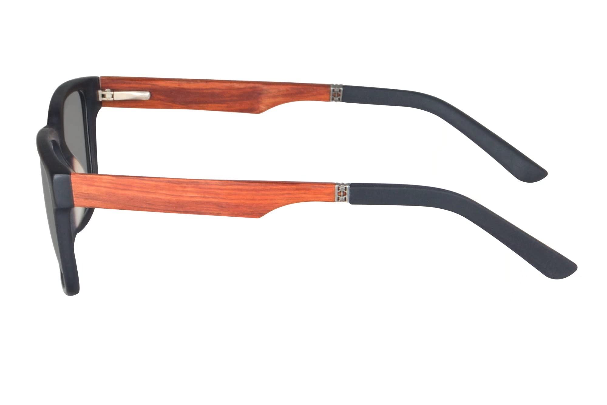 SHINU Holz Rahmen Polarisierte Kurzsichtig Sonnenbrille Fuer Maenner Radfahren Fahren Angeln 100% UV Schutz-ZF111