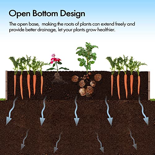 Phoenix Vine Raised Garden Bed Kit, (48 X 48 X 12) Inches Outdoor Wood Planter Box With Sturdy Metal Legs, Elevated Ground Planter For Vegetables, Herbs, Fruits, 71-B-2 #TOP4