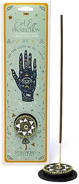 Encens de Protection Puissant Rituel Magic Contre Mauvais Oeil avec Porte-Encens Offert