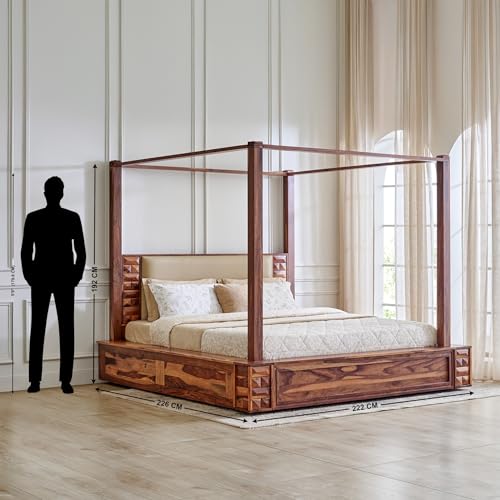 Image of Home Centre | Adana | Sheesham Wood | King Beds | Brown | 1 Year Warranty