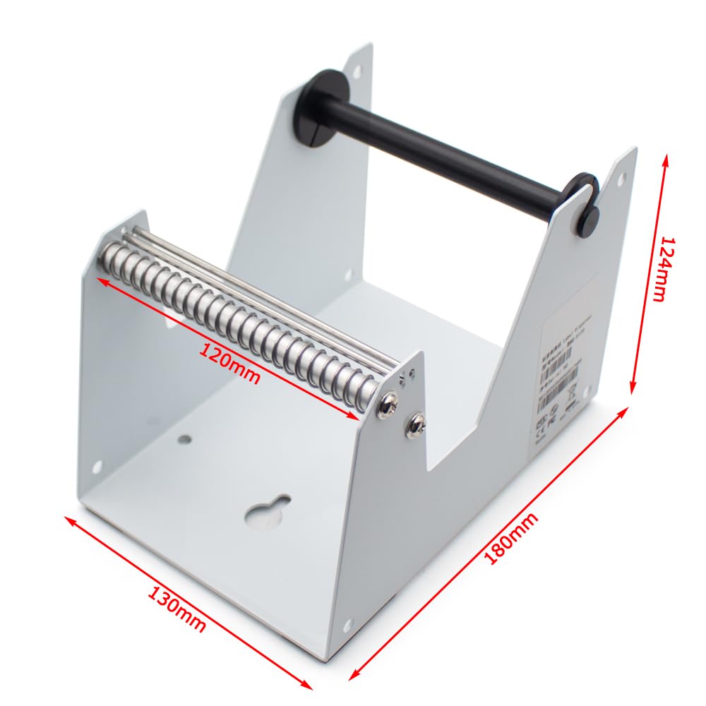 Toplionace Distributeur Manuel D'étiquettes pour Autocollants Thermosensibles de 10 à 120mm, Séparateur D'étiquettes à Codes-Barres Universel et Outil de Décollement à Largeur Réglable