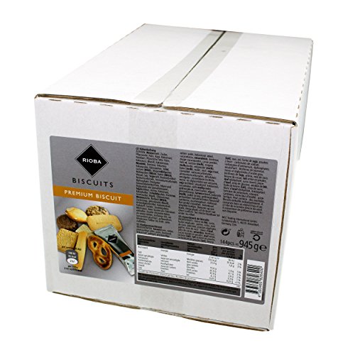 Pantalla Rioba Biscuits Mix, mezcla Premium para galletas, galletas, suplemento café, 7 diferentes variedades, 144 pcs