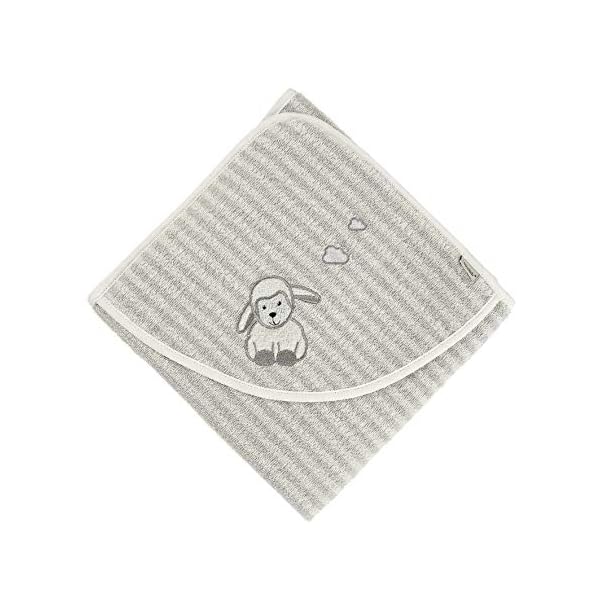Sterntaler Badetuch Schaf Stanley, Alter: ab 0 Monate, 100 x 100 cm, Grau