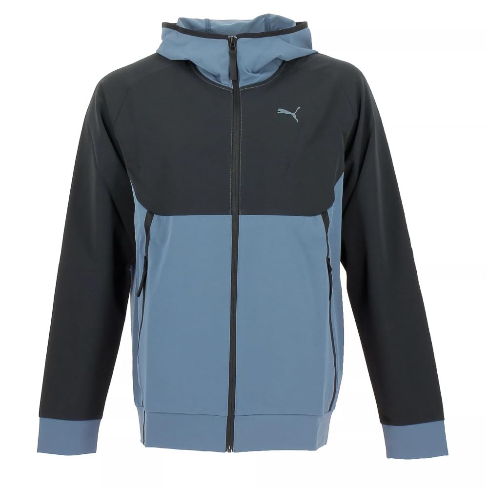 PUMA Sudadera con cremallera azul/marino para hombre Dobby