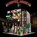 Diy Miniatura Casa De Muñecas Con Muebles, Dollhouse Kit, Tienda de cafe,...