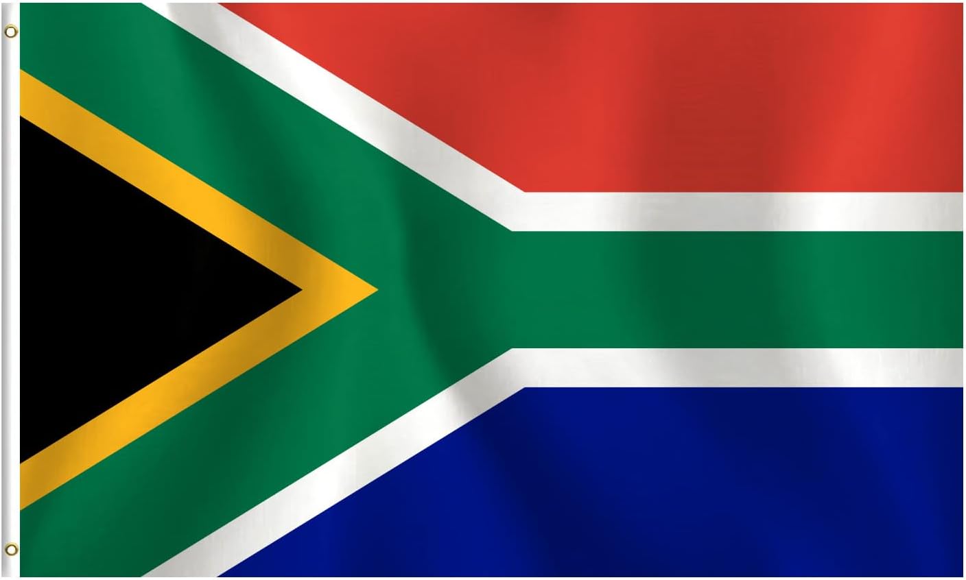 South African Flag 3x5 Ft for Outside, South Africa Flag with Brass Grommets, Fade Resistant Polyester for Indoor Outdoor Decor, Home, Porch, Wall, Garden, Events