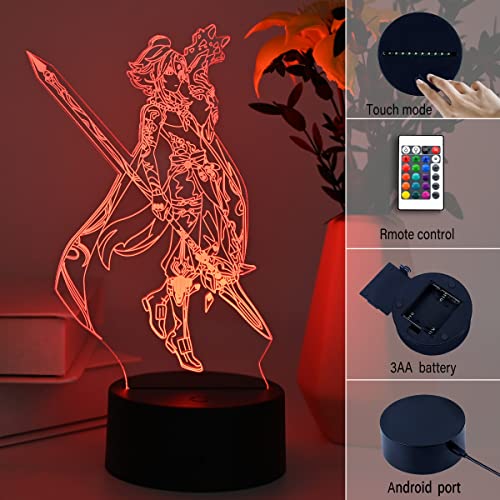 Anime Lampada Xiao Genshin Impatto Figura Notte