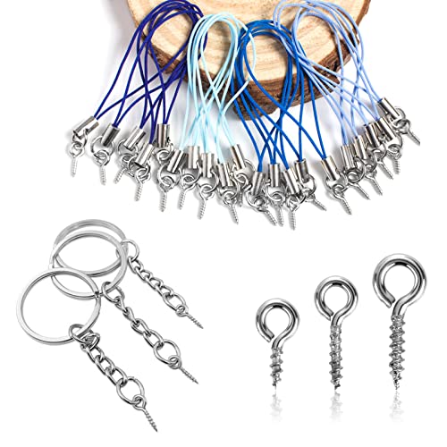 Grevosea 300 Stück Kleine Ösenschraube Schrauboesen ösenschrauben mit Holzgewinde Schraubhaken Edelstahl Ringschrauben für Schmuckherstellung DIY Kunsthandwerk Holz Basteln Möbel(12&10&8mm)