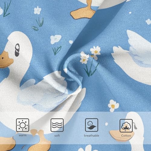 Wusikd Cute Duck Girls' Underwear Cotton Blue Girls Briefs Soft Toddler Underwear 2T3