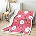 Couverture en polaire pour enfants - Motif chat - Kawaii japonais - Pour lit - Canapé - Pour garçons et filles - Rose - Dessin animé - Onigiri - Style exotique - 101 x 127 cm