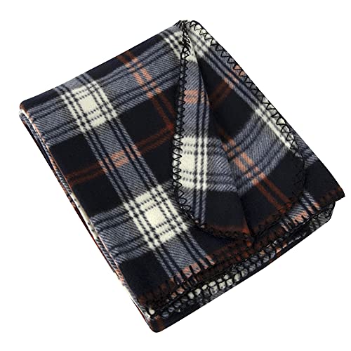 image for Trail maker 50x60 Throw Blankets, Plaid Fleece Throw Blankets for Bedr