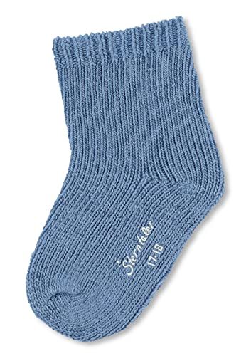 Sterntaler Baby - Jungen Baby Socken Söckchen Uni Wolle, Mittelblau, 22