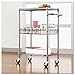 Alera Three-Tier Wire Rolling Cart, 28w x 16d x 39h, Black Anthracite