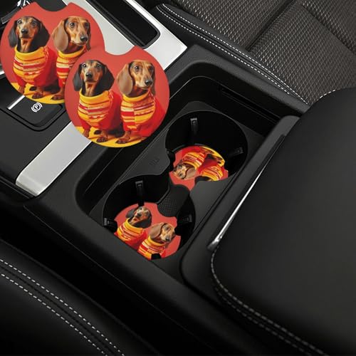 Portavasos para carro 2 piezas antideslizante negro miniatura 1