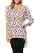 Simlu Women's Poly Span 3/4 Sleeve High & Low Fashion Tunic Top - Made in USA
