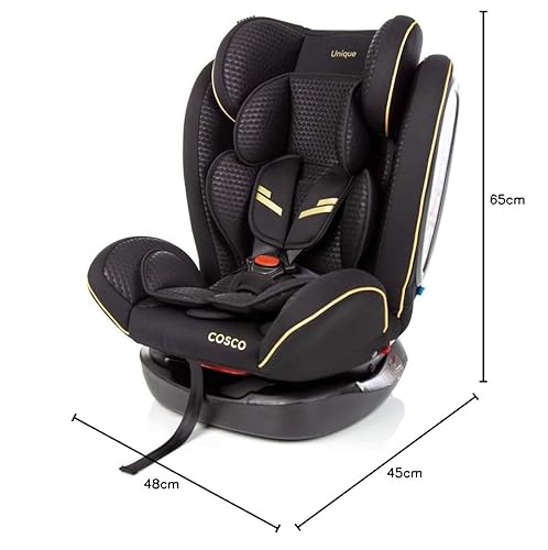 Cosco Kids, Cadeirinha Unique, 0 a 36 kg, Preto Ouro