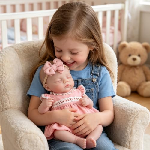 Milidool Realistic Reborn Baby Dolls - 20" Lifelike Sleeping Newborn Girl with Magnetic Pacifier, Poseable Limbs, Hand-Painted Skin, Soft Body Gift Set for Seniors, Collectors and Kids 3+ — view 4