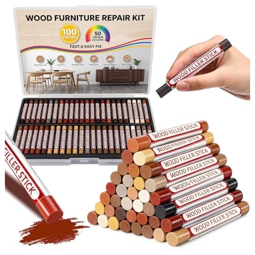 100 Pcs Wood Filler Sticks - 50 Colors