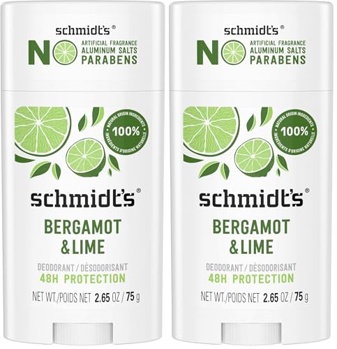 Schmidt's Natural Deodorant, Aluminum Free | Bergamot and Lime | ...