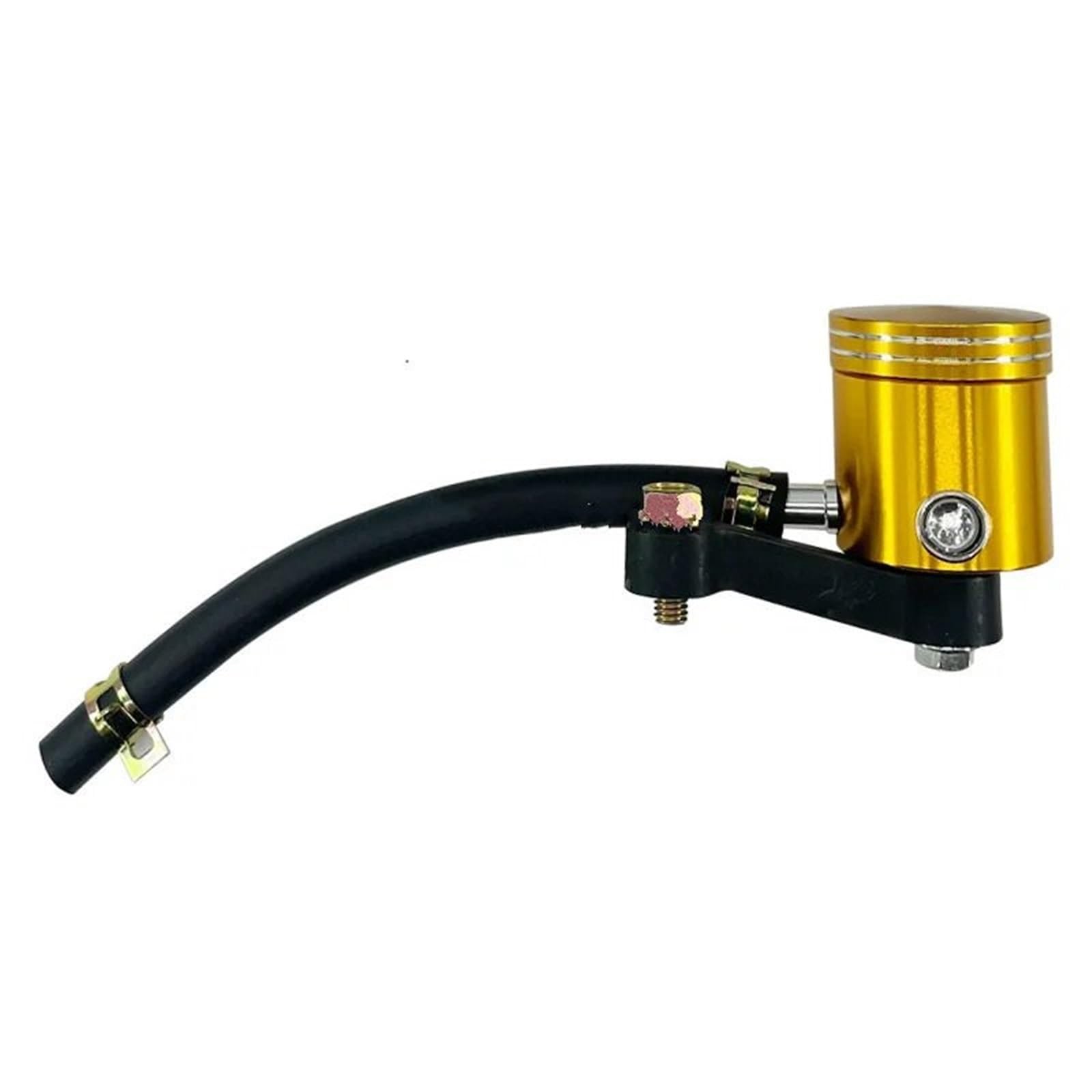 Hgatsfgd Gold Motorcycle Modified Cnc Aluminum Oil Pot Metal Brake Clutch Master Cylinder Fluid Reservoir Tank Fuel Cup Tank Brake Handle Motorbike Brake Levers(Gold)