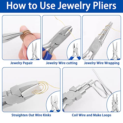 Jewelry Pliers, Shynek Set Of 10 Professional Jewelry Making Pliers Tools Craft Pliers Set Wire Wrapping Tools For Jewelry Making Supplies #TOP4