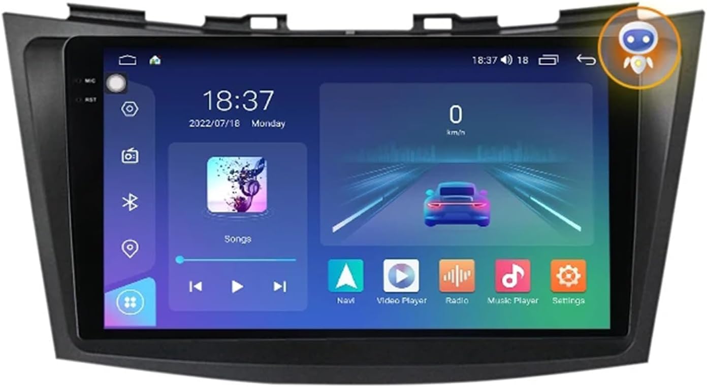 Pantalla de navegación con Imagen de Marcha atrás GPS automática de 9/9,5 Pulgadas para Su-zuki Swift 2011 2012 2013 2014 2015, Radio estéreo Inteligente para Coche