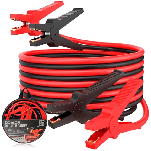Jump Leads Car Van Battery Jumper Cables 3 Meters Heavy Duty Jump Leads - 3000 Amp Battery Booster Jumper Cables Colour Coded Clamps for Starting Petrol Diesel Car Battery with Bag