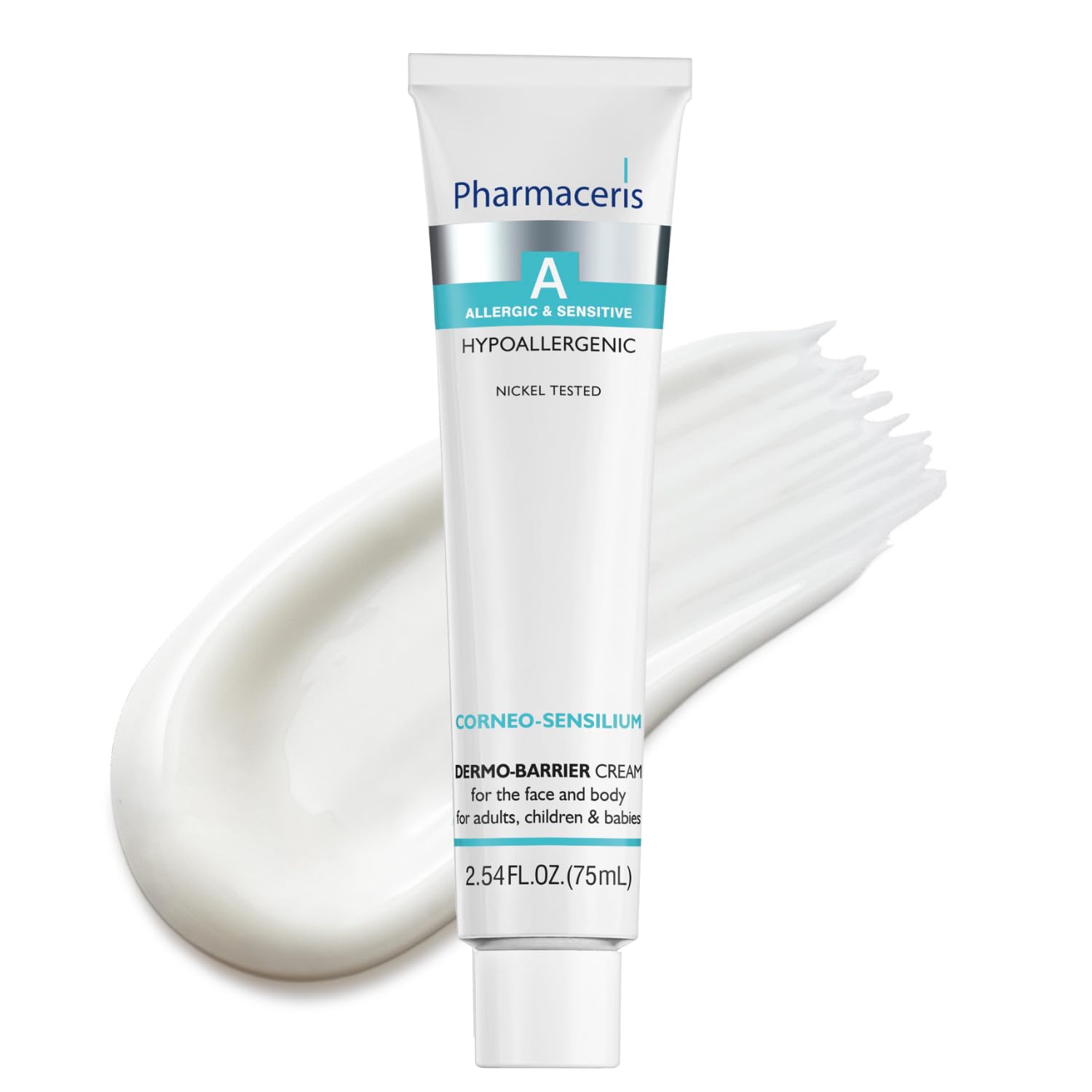 Regenerating Face & Body Barrier Cream - Helps Sooth & Repair Irritated Skin, Moisturizer For Adults, Children & Babies, Hypoallergenic & Nickel Tested, CORNEO-SENSILIUM, 2.53 fl oz