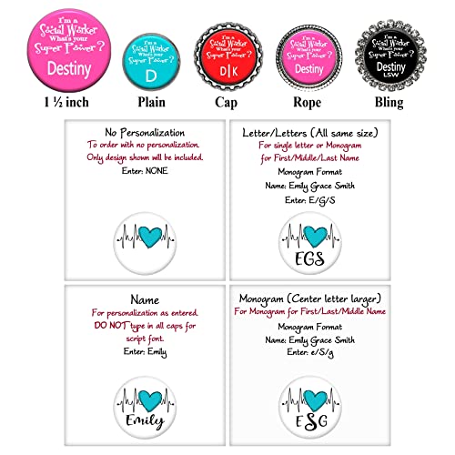Social Worker Super Power Badge Reel (12 Colors) - Retractable Id Lanyard Holder Personalized With Name, Monogram, Occupation Title - Social Services Gift #TOP1