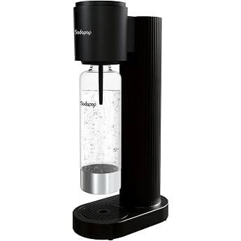 Sodapop Cooper Pro Water Carbonator Black with 1x PET Bottle Height 45 cm