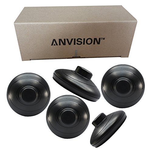 Anvision 5-Pack Black Ac 100-250V Inline Floor Foot Pedal Lamp Switch With Push Button For Led Light On Off Control #TOP5