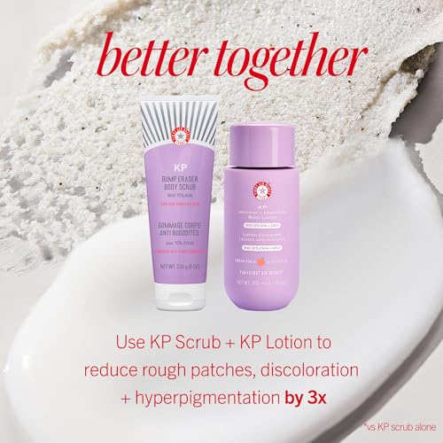 First Aid Beauty - KP Bump Eraser Body Scrub with 10% AHA, Keratosis Pilaris Skin Exfoliator with Glycolic and Lactic acids, Helps Reduce Chicken Skin Bumps, Safe for Sensitive Skin, 8 oz - Thumbnail 7