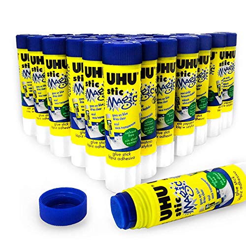 UHU Stic Magic Glue Stick – Pack of 24 – 8.2g – Solvent Free - 3000688