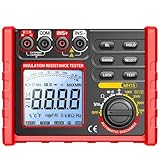 16 in 1 MH15 Isolationswiderstandsmessgerät, bis 100 GΩ, 100 V/250 V/500 V/1000 V, Ein-Tasten-DAR/PI-Funktion, mit AC/DC-Spannungsprüfung für Motoren, Solaranlagen und HLK-Anlagen(MH15)
