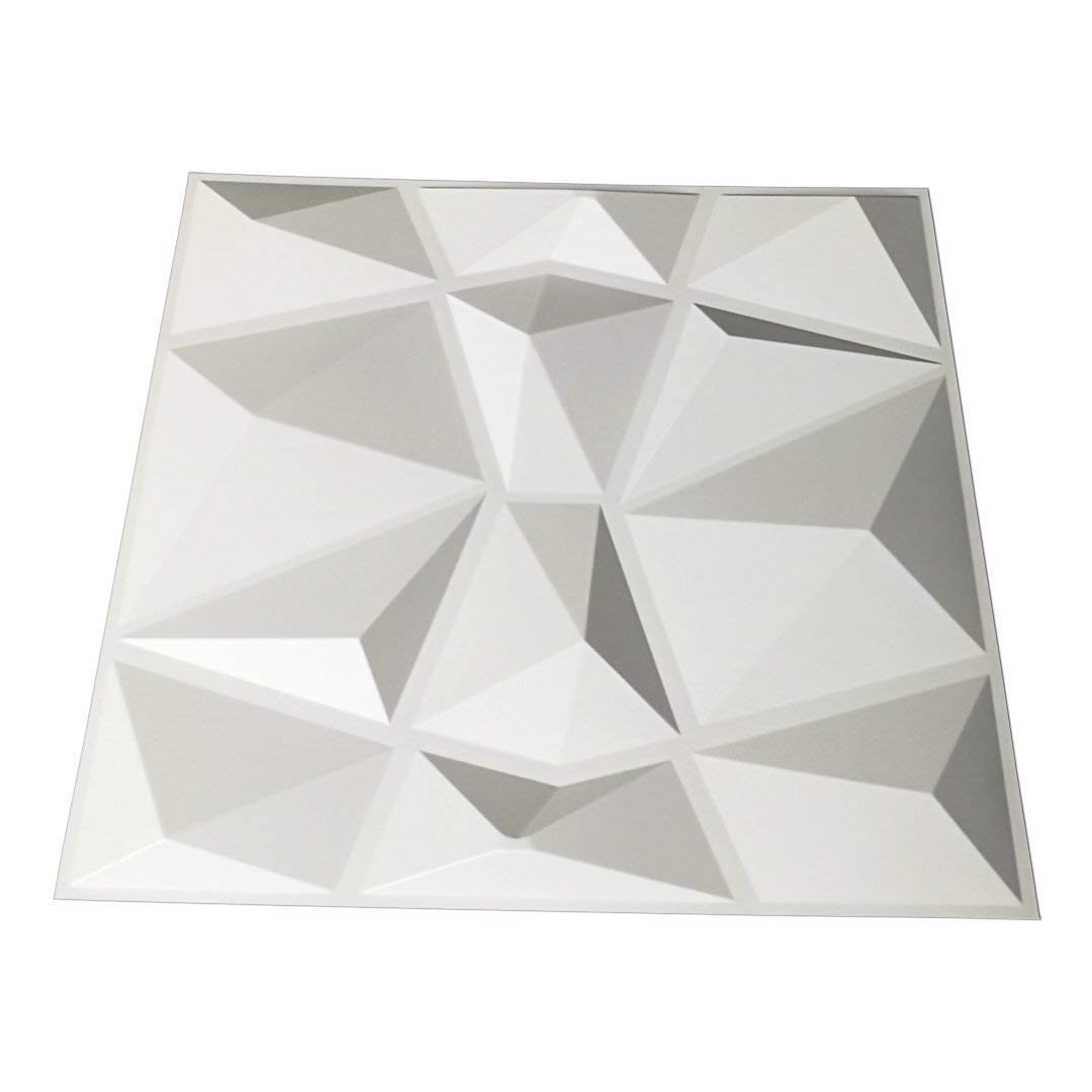 Pannelli 3D decorativi parete design 50X50CM In Fibra Di Bamboo 100% Nat. mod. DIAMOND-BIT (9 Mq)