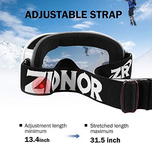 Zionor Ski Goggles With A Hard Eva Protection Case #TOP7