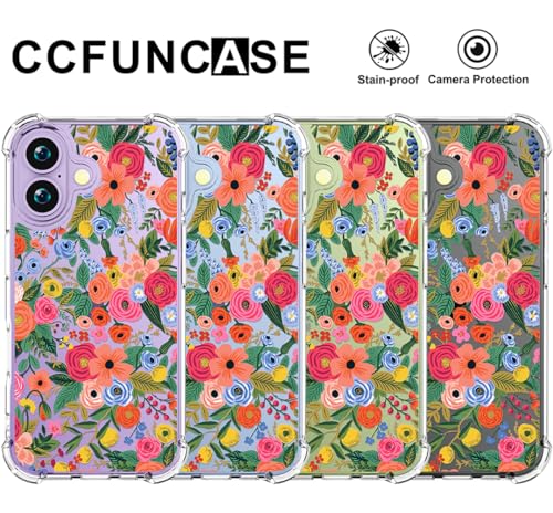 Coque iPhone 17 robuste antichoc transparente aux fleurs roses - 3