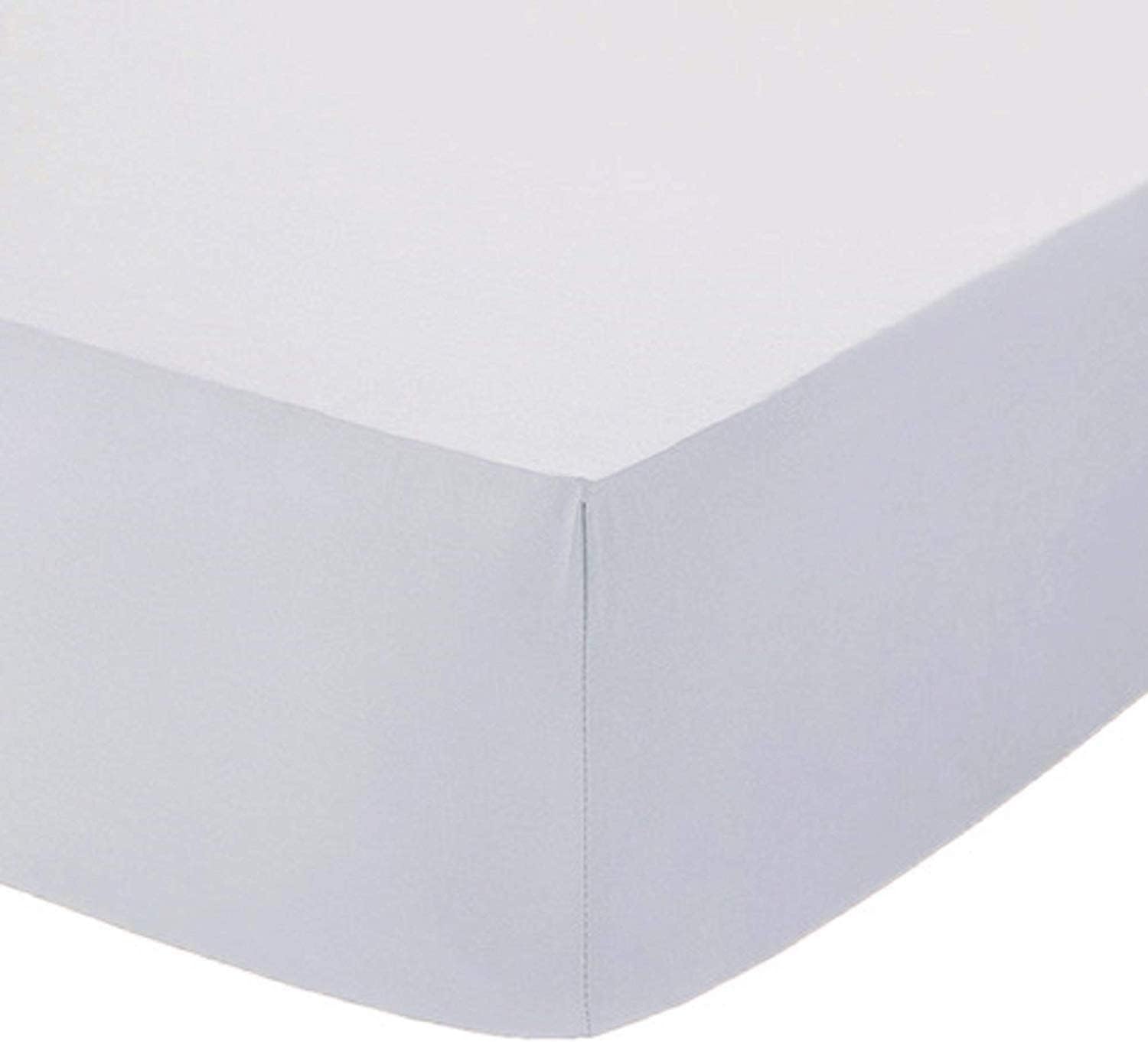 British Home Bedding – Plain Polycotton Percale Fitted Bed Sheets – Shrinkage and Fade resistant with a soft luxurious finish (White, Double) British Home Bedding – Plain Polycotton Percale Fitted Bed Sheets – Shrinkage and Fade resistant with a soft luxurious finish (White, Double)