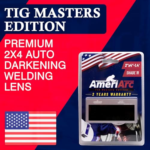 AMERIARC (TIG Masters Edition) Premium 2x4 Auto-Darkening Welding Lens - High-Definition Clarity (Shade 11, Masters Edition) by AMERIARC - Used condition - US$63.16