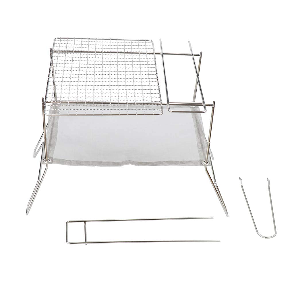 Collapsible Barbecue Grill Grill Fire Pit Outdoor BBQ Firewood Stand-Body + roasted stick Tools (Color : 2)-image-29