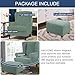 HAOYONG Stretch Wing Chair Cover Set Ottoman Slipcover 2 Pieces Jacquard Wingback Chair Slipcover and and 1 Piece Rectangle Storage Stool Cover Removable Armchair Sofa Covers for Living Room Bedroom