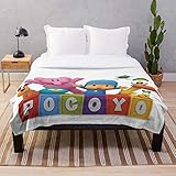Fouryo Pocoyo Elly Pato Tv 2019 Top Selling Print Sherpa Fleece Blanket Super Soft Blankets & Throws for Couch Warm Plush Throw Blanket Chair Sofa Fuzzy Cozy Blanket
