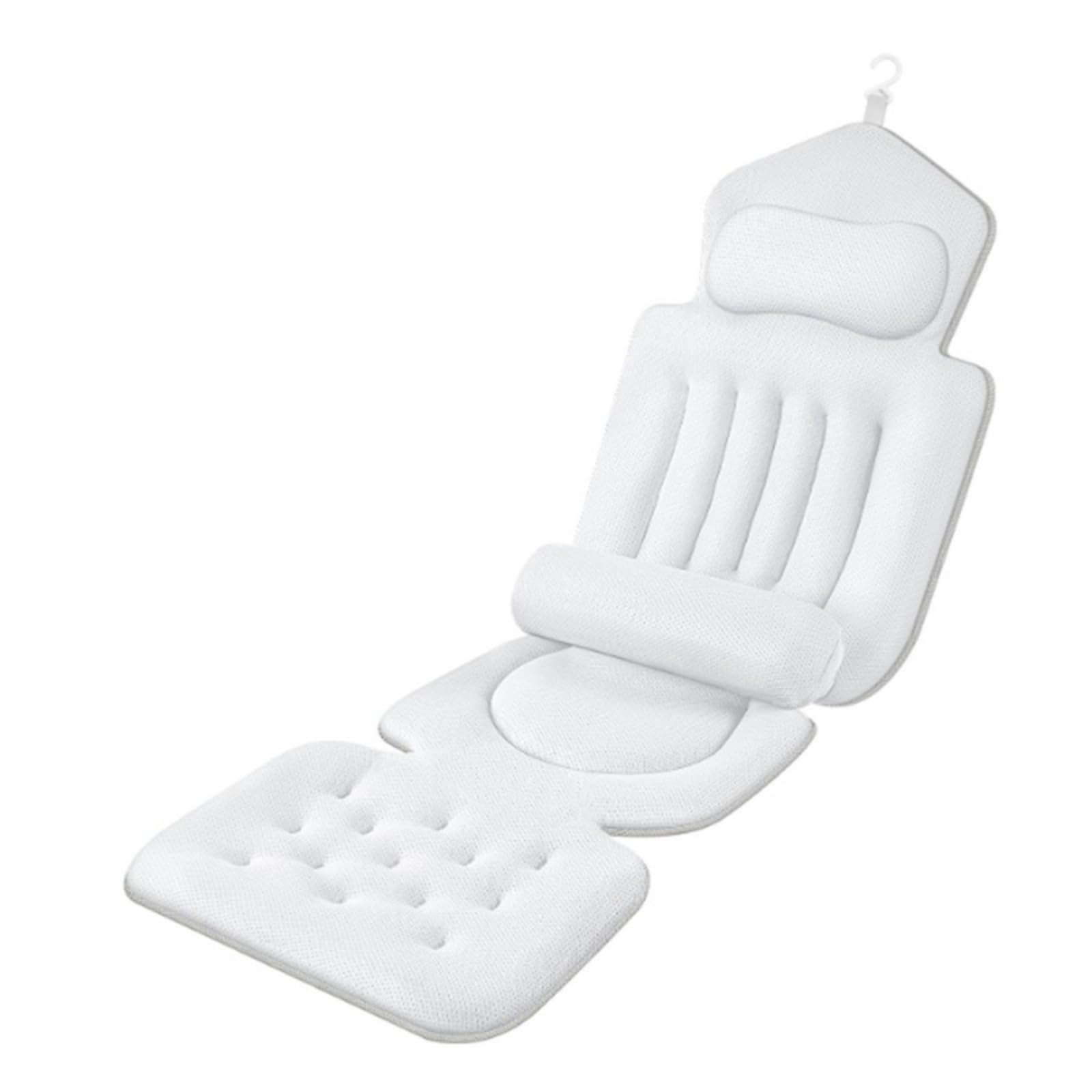 KESOTO Cuscino da Bagno Cuscino Vasca Poggiatesta Cuscino Corpo Intero con Schienale Sagomato Presa con Ventose Superficie Puntinata in Silicone Adatto a Momenti di Benessere E Cura Personale in Bagno