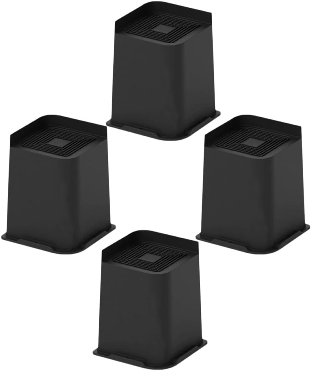 4Pcs Slip Furniture Risers for Beds Sofas Desks Durable Floor Protectors to Increase Storage Space Easy to Install for Home Dorm Use