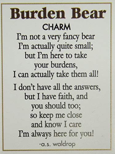 Burden Bear Zinc Pocket Charm w/Story Card by Ganz3