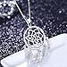 Collar Dreamcatcher de plata para mujeres unisex, colgante de atrapasueños de flores...